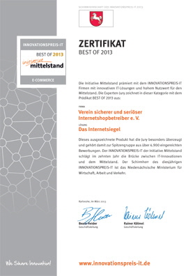 Das Internetsiegel mit hohem Nutzwert Das Internetsiegel mit hohem Nutzwert